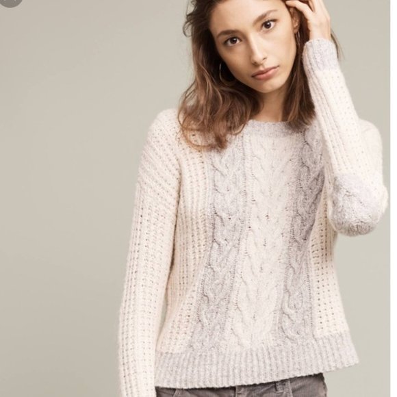 Anthropologie Sweaters - Anthropologie Sleeping on Snow Cableknit Sweater